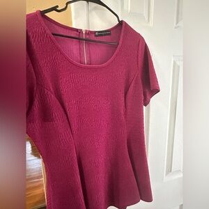 Fashion to Figure Deep Pink Short Sleeve Top